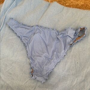 Shade & Shore Light Blue Ribbed Bikini Bottom